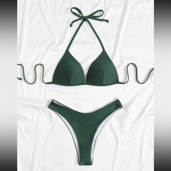 NWT ribbed bikini top and bottoms size large - Picture 2 of 10